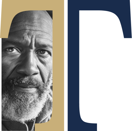 Tabor Law Firm logo with man pictured in background