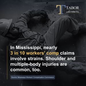 Injured construction worker on ground – Mississippi on-the-job injury attorney.